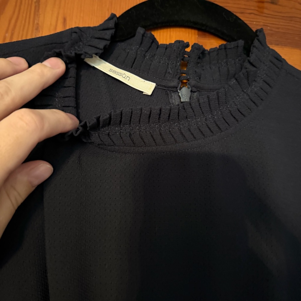 Sessun Arkadelphia pleated navy dress - Picture 9 of 11